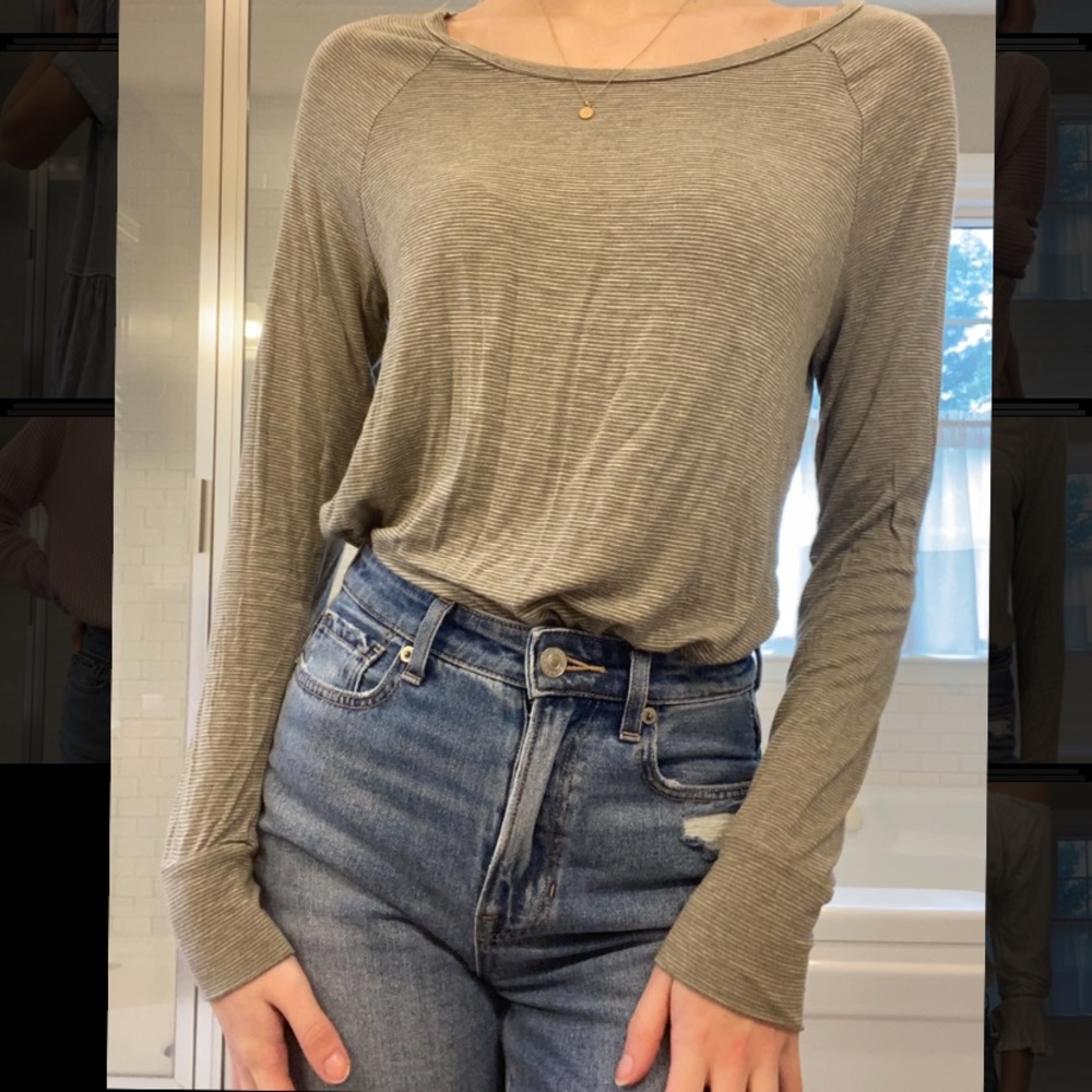 Striped long sleeve tee